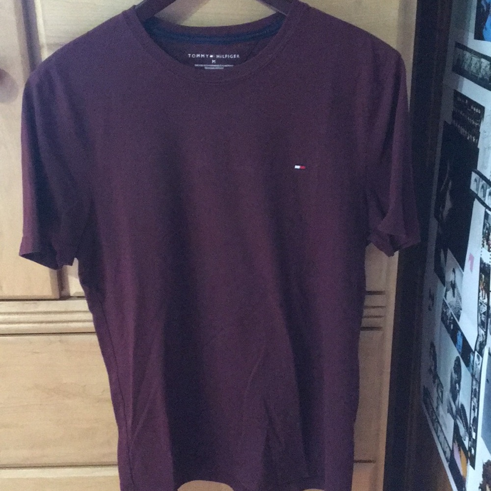 Burgundy Tommy Hilfiger Tee Shirt